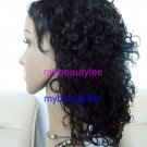 10" indian remy human hair front lace wig 1b# curly