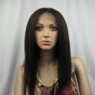 16" real human  hair full lace wig 2# kinky straight