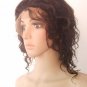 front lace wig indian remy human hair 10" 1b# deep wave