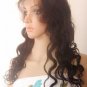 full lace wig indian remy human hair 18" 1b# body wave