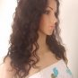 new front lace wig remy human hair 16" 1b# deep wave