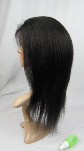 front lace wig remy human hair 12" 1b# silky straigt