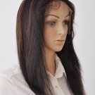 indian remy human hair 14" 1b-30# silky straight full lace wig