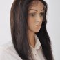indian remy human hair 14" 1b-30# silky straight full lace wig