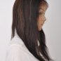 indian remy human hair 14" 1b-30# silky straight full lace wig