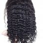16" 1# water wave indian remy human hair front lace wig