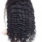 16" 1# water wave indian remy human hair front lace wig