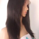 remy human hair 16" 1b# silky straight full lace wig