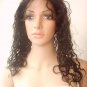 100% remy human hair 18" 1b# curly front lace wig
