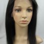 real remy human hair full lace wig 12" 1b# silk straigt