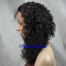 indian remy human hair full lace wig 16" 2# curly