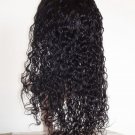 remy indian human hair 16inch 1# curly full lace wig