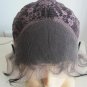 10" remy human hair front lace wig 1# silk straight