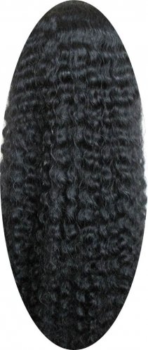 12" india remy human hair front lace wig 1b# water wave
