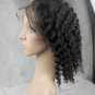 12" india remy human hair front lace wig 1b# water wave