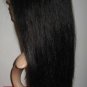 22 inches Indian remy silky straight black lace front wig 100% HUMAN HAIR