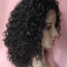 Exostic tight curl 16inch lace front wig 1b/30