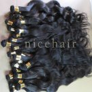 8oz 22" best virgin brazilian remy hair weaves,hand tied weft single drawn free of shed and tangle