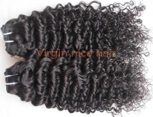 3packs 18" human hair extensions virgin brazilian hair human hair weaving kink curl