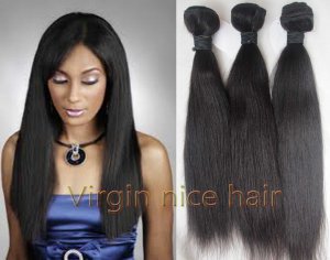 2packs 16" light yaki straight  best virgin brazilian remy hair weaves no tangle no shed