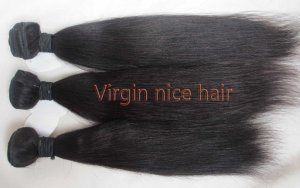 2packs 22" light yaki straight  best virgin brazilian remy hair weaves no tangle no shed