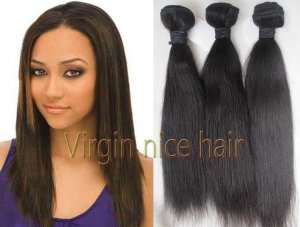 2packs 24" light yaki straight  best virgin brazilian remy hair weaves no tangle no shed