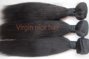 2packs 28" light yaki straight  best virgin brazilian remy hair weaves no tangle no shed