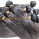 2pcs 12" natural straight virgin brazilian hair weave human hair extensions machine weft no tangle