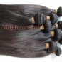 3pcs 22" natural straight virgin brazilian hair weave human hair extensions machine weft no tangle