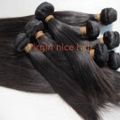 3pcs 20" natural straight virgin brazilian hair weave human hair extensions machine weft no tangle