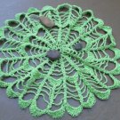 Doily 100% cotton Green Flower