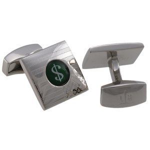 Tateossian US Flag Green Dollar Sign Cufflinks CUF0070