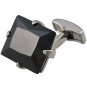 Tateossian Silver Black CZ Cufflinks BTS9617