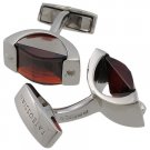 Tateossian Silver Red CZ Imperial Cufflinks BTS8754