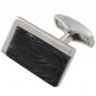 Tateossian Silver Black Carved Onyx Cufflinks BTS0555