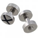Tateossian Silver Round Bolt Cufflinks - BTS9662