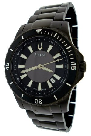 Bulova New Black IP Quartz Men's Watch 65B133
