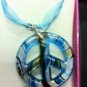 New Murano Glass Peace Sign Necklace