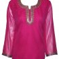 Scoop neck Full Sleeve stones n sequins embellished Cotton tunic