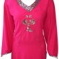 V neck Full Sleeve stones n sequins embellished Crepe tunic