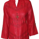 Mandarin collar Full Sleeve stones n sequins embellished silk Cotton