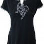 Split neck sequence and zardhoshi work Synthetic tunic