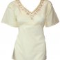 V neck stones n sequins embellished silk cotton tunic
