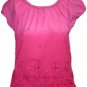 Wide scoop neck thread embroidery n sequins embellished Cotton tunic