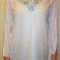 Casual crepe fabric embroidery tunic