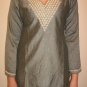 V neck Silk cotton Party wear sequence embellished tunic