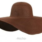 Classical Fashion XL Wide Brim Floppy Sun Hat Summer Beach (Chocolate) with free Ribbon + free ship
