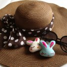 Classical XL Wide Brim Floppy Sun Hat Summer Beach (Chocolate) with free Ribbon + free ship