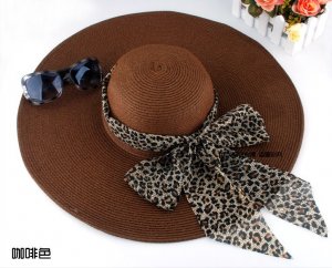 Classical HOT  (Chocolate)  XL Wide Brim Floppy Sun Hat Summer Beach with free Ribbon + free ship