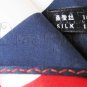 Top Quality Navy Blue Red 100%Pure Long Silk Scarf-BNWT